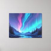 Aurora Tide – Premium 40"x32" Fluid Art Leinwand (Vorderseite)