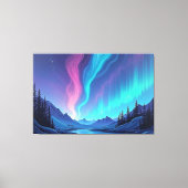 Aurora Tide – Premium 60"x40" Fluid Art Canvas Leinwanddruck (Vorderseite)