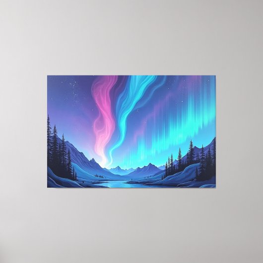 Aurora Tide – Premium 60"x40" Fluid Art Leinwand (Vorderseite)