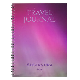 Aurora Travel Journal Name Year Notebook Notizblock