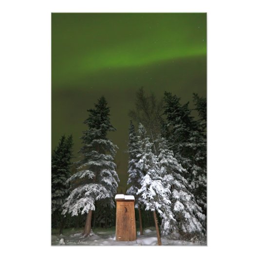 Aurora über dem Outhouse Fotodruck (Vorne)