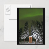 Aurora über dem Outhouse Postkarte (Vorne/Hinten)