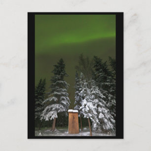 Aurora über dem Outhouse Postkarte