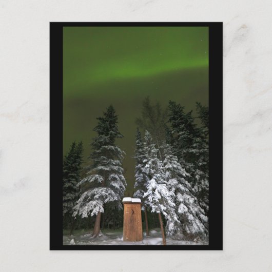 Aurora über dem Outhouse Postkarte (Vorderseite)