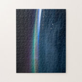 Aurora überschneidet sich mit der Erdatmosphäre au Puzzle (Vertikal)