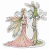 Aurora und die Dragon Fairy Art von Molly Harrison Aufkleber (Vorderseite)