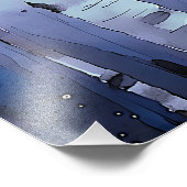 Aurora unter der Birke Fotodruck (Ecke)