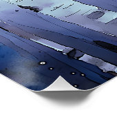 Aurora unter der Birke Poster (Ecke)