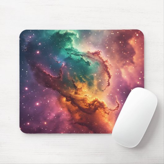 Aurora Veil Nebula Design Mousepad (Mit Mouse)