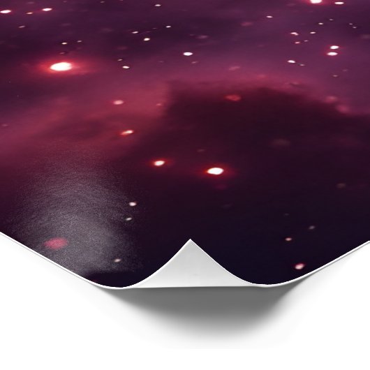 Aurora Veil Nebula Design Poster (Ecke)