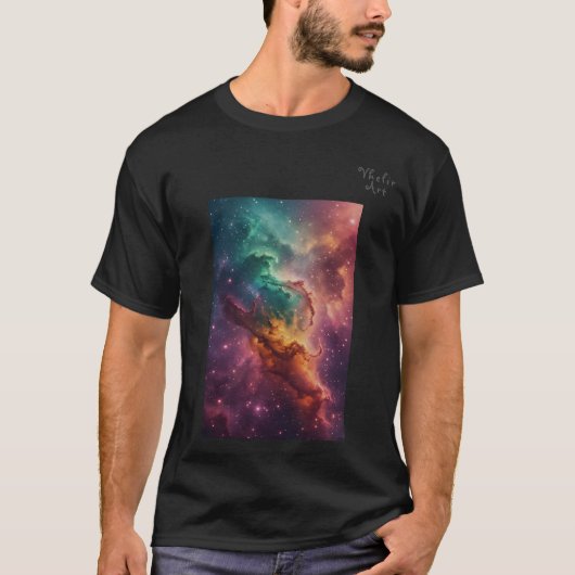 Aurora Veil Nebula Design T-Shirt (Vorderseite)