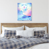Aurora von Clive Henry blue Leinwanddruck (Insitu (Schlafzimmer))