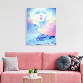 Aurora von Clive Henry blue Leinwanddruck (Insitu (Wohnzimmer))