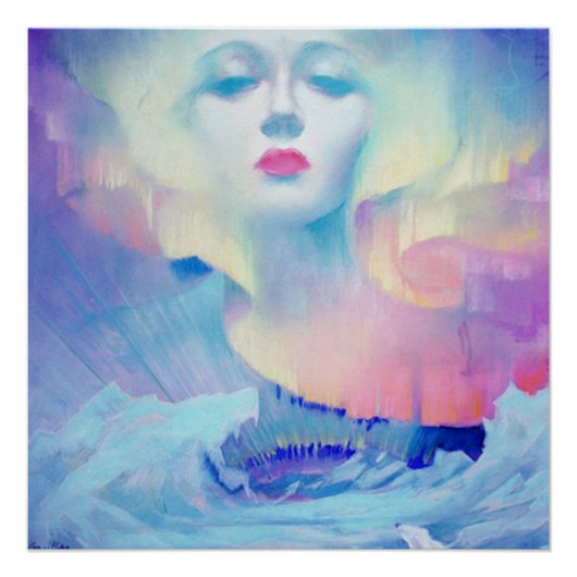 Aurora von Clive Henry blue Poster (Vorderseite)