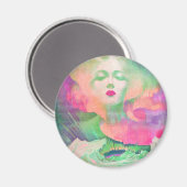 Aurora von Clive Henry farbenfroh pink Magnet (Vorderseite/Rückseite)