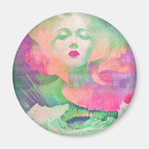 Aurora von Clive Henry farbenfroh pink Magnet