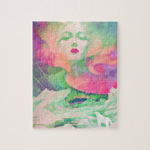 Aurora von Clive Henry farbenfroh pink Puzzle