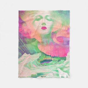 Aurora von Clive Henry farbenfrohes Rosa Fleecedecke