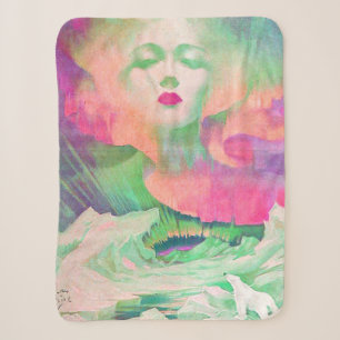 Aurora von Clive Henry farbenfrohes Rosa Sherpadecke