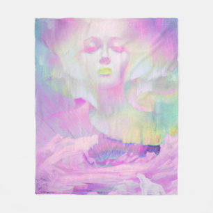 Aurora von Clive Henry rosa Pastellfarben Fleecedecke