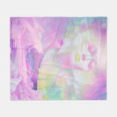Aurora von Clive Henry rosa Pastellfarben Fleecedecke (Vorderseite (Horizontal))