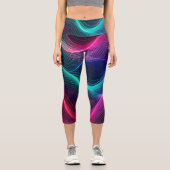 Aurora Wave Caprihose mit hoher Taille Capri Leggings (Vorderseite)