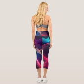 Aurora Wave Caprihose mit hoher Taille Capri Leggings (Rückseite)
