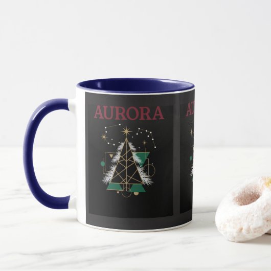 AURORA – Weihnachts-Mug mit Vektorgrafiken für die Tasse (Mit Donut)