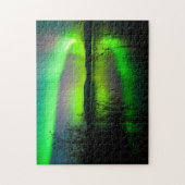 Aurora widergespiegelt auf See - Puzzlespiel Puzzle (Vertikal)