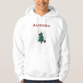 Aurora Winter Vector Hoodie – Minimale moderne Gra (Vorderseite)