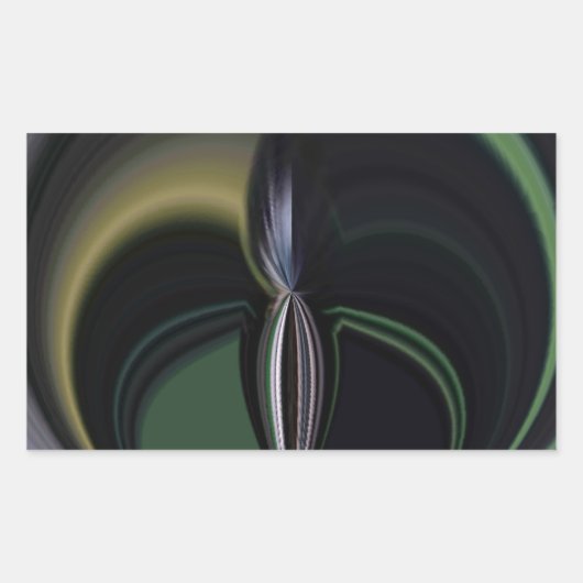 Auroras Embrace: Kosmisches Kaleidoskop Rechteckiger Aufkleber (Vorderseite)