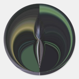 Auroras Embrace: Kosmisches Kaleidoskop Runder Aufkleber