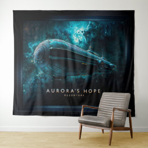 Aurora's Hope, Cosmic Journey by Xzendor7 Wandteppich