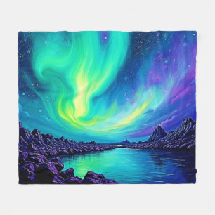 Auroras magisches nächtliches Sky-Tanzdesign Fleecedecke