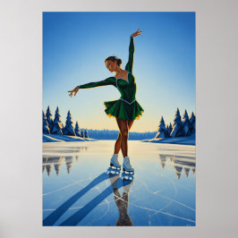 AURORE GLACÉE (Frozen Dawn) - Original Art Deco Ar Poster