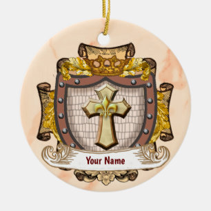 Aurum-Familienwappen-Name Keramik Ornament