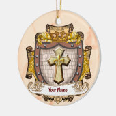 Aurum-Familienwappen-Name Keramik Ornament (Links)