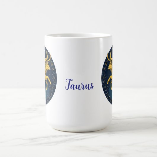 Aurus Bull von astrologischen Zodiaka-Zeichen Kaffeetasse (Mittel)
