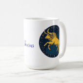 Aurus Bull von astrologischen Zodiaka-Zeichen Kaffeetasse (VorderseiteRechts)