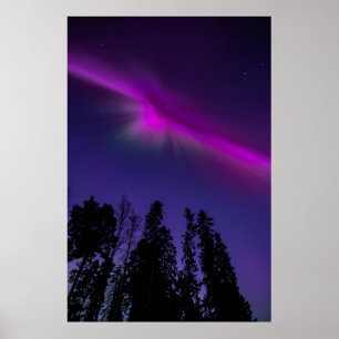 Aury Borealis Nachthimmel Natur Poster