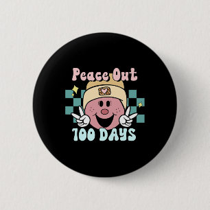 Aus 100 Tagen der Schule Lächeln Gesicht Retro Gro Button
