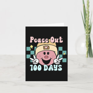 Aus 100 Tagen der Schule Lächeln Gesicht Retro Gro Karte