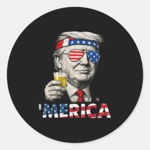 Aus 4. Juli wieder große Shirts Patriotic 4. Runder Aufkleber