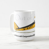 Aus Afrika-Kaffee-Tasse mit einem Doppeldecker auf Kaffeetasse (Vorderseite Links)