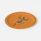 Aus Afrika-Themaabendessen-Party heraus Pappteller (Schrägansicht)