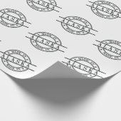 Aus Alaska Briefmarke Logo Symbol Schwarz Geschenkpapier (Ecke)