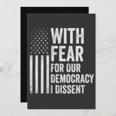 Aus Angst vor unserer Demokratie verweigere ich Am Einladung (Vorne/Hinten)