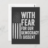 Aus Angst vor unserer Demokratie verweigere ich Am Postkarte (Vorne/Hinten)