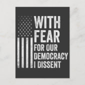 Aus Angst vor unserer Demokratie verweigere ich Am Postkarte (Vorderseite)