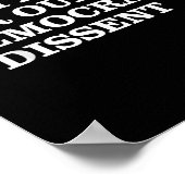 Aus Angst vor unserer Demokratie verweigere ich So Poster (Ecke)